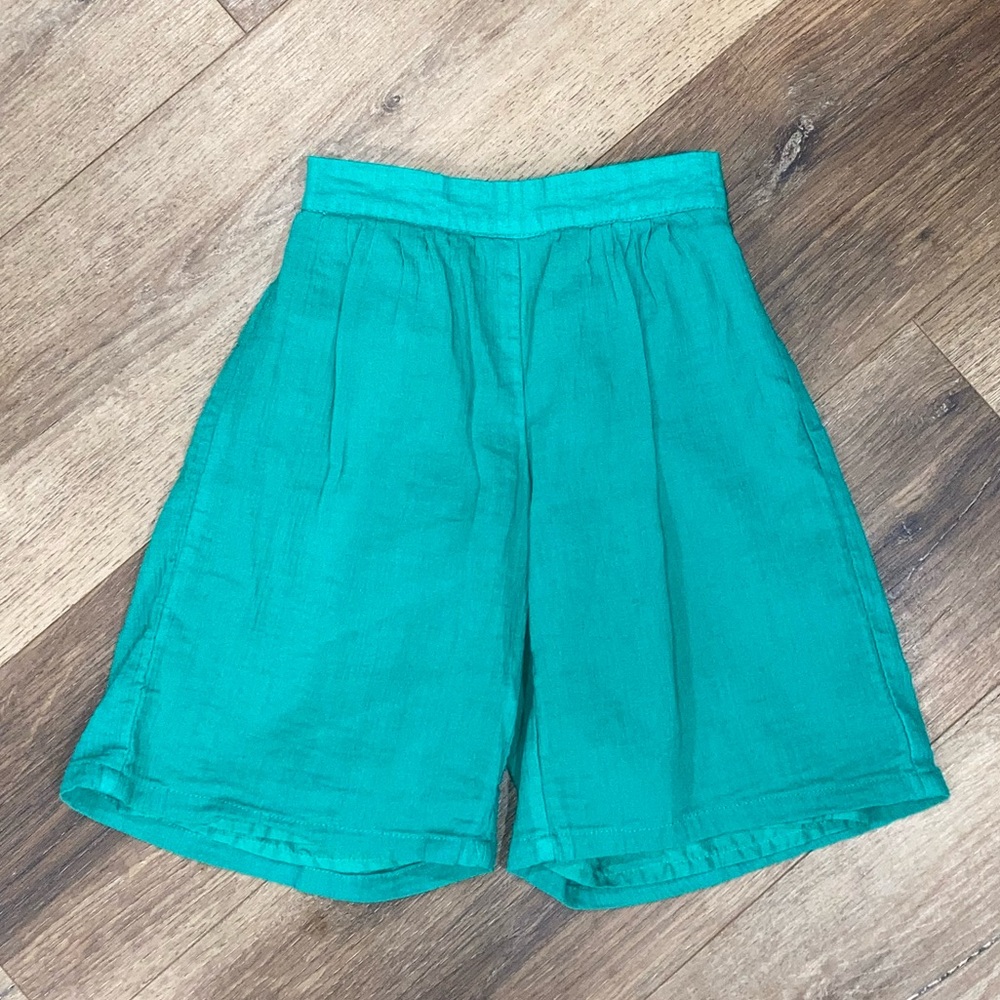 Janie And Jack Emerald Green Wide Leg Pants Bottoms 12-18m